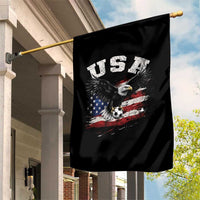 USA Soccer Bald Eagle American Flag Vintage Garden Flag