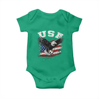 USA Soccer Bald Eagle American Flag Vintage Baby Onesie