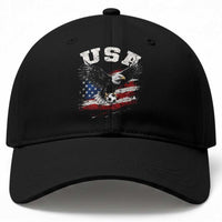 USA Soccer Bald Eagle American Flag Vintage Baseball Cap