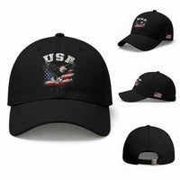 USA Soccer Bald Eagle American Flag Vintage Baseball Cap