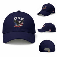 USA Soccer Bald Eagle American Flag Vintage Baseball Cap