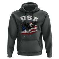 USA Soccer Bald Eagle American Flag Vintage Hoodie