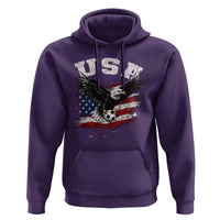 USA Soccer Bald Eagle American Flag Vintage Hoodie