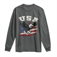 USA Soccer Bald Eagle American Flag Vintage Long Sleeve Shirt