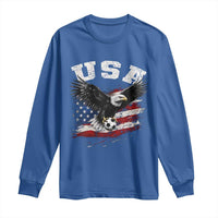 USA Soccer Bald Eagle American Flag Vintage Long Sleeve Shirt