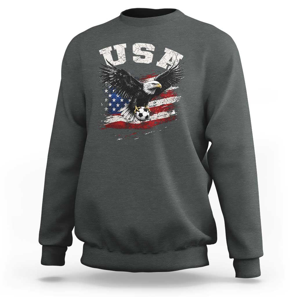 USA Soccer Bald Eagle American Flag Vintage Sweatshirt