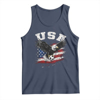 USA Soccer Bald Eagle American Flag Vintage Tank Top