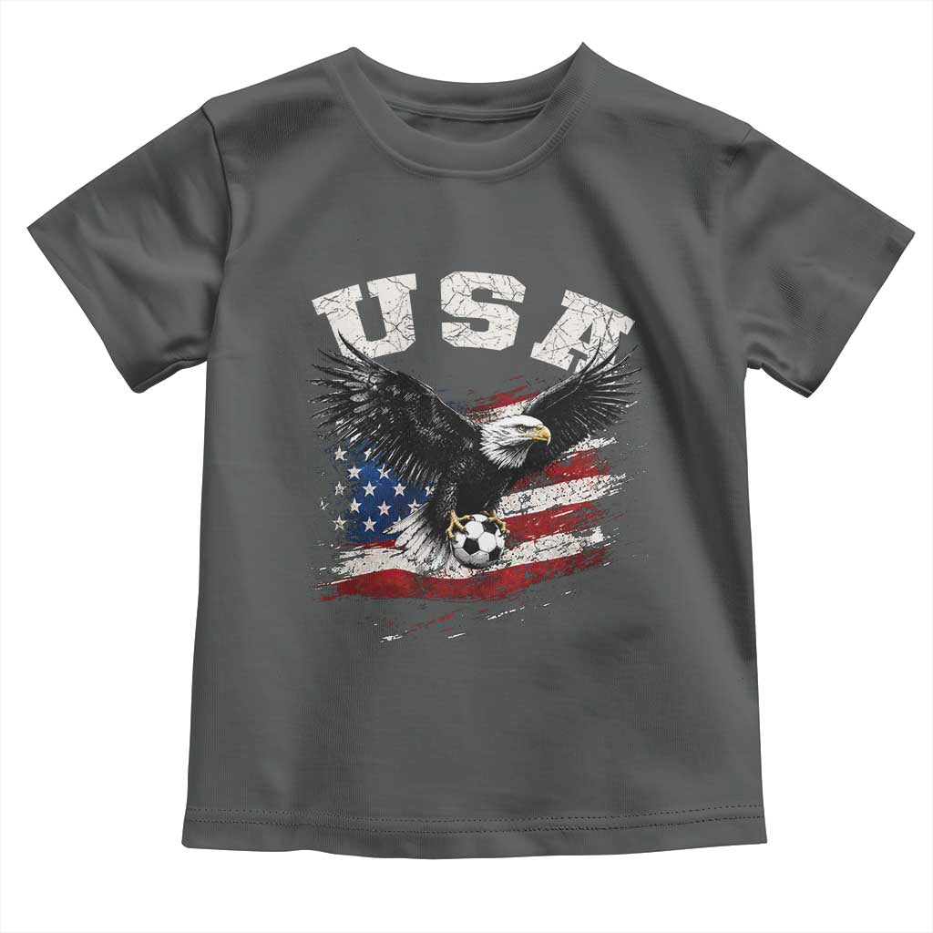 USA Soccer Bald Eagle American Flag Vintage Toddler T Shirt