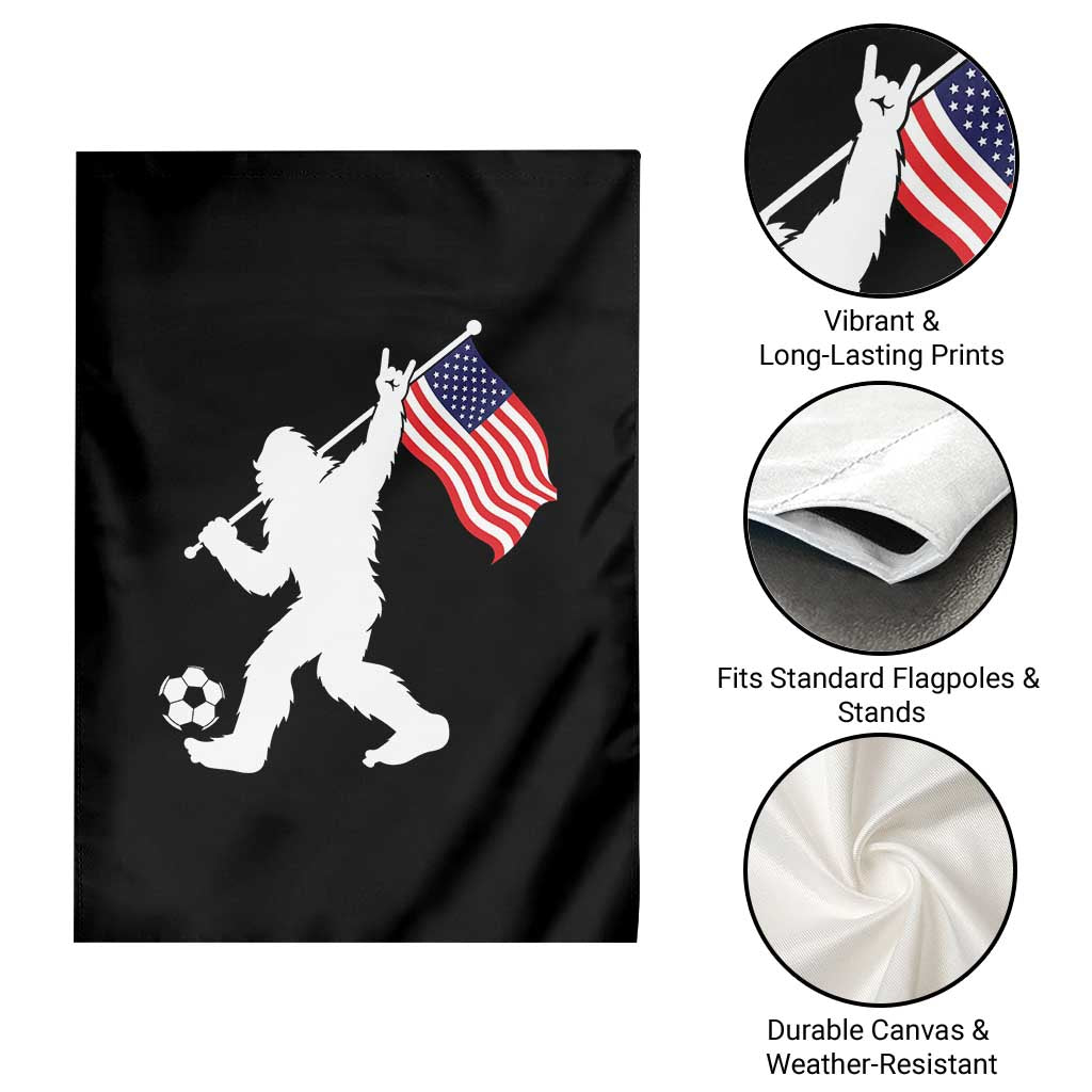 USA Soccer Bigfoot American Flag Fan Garden Flag