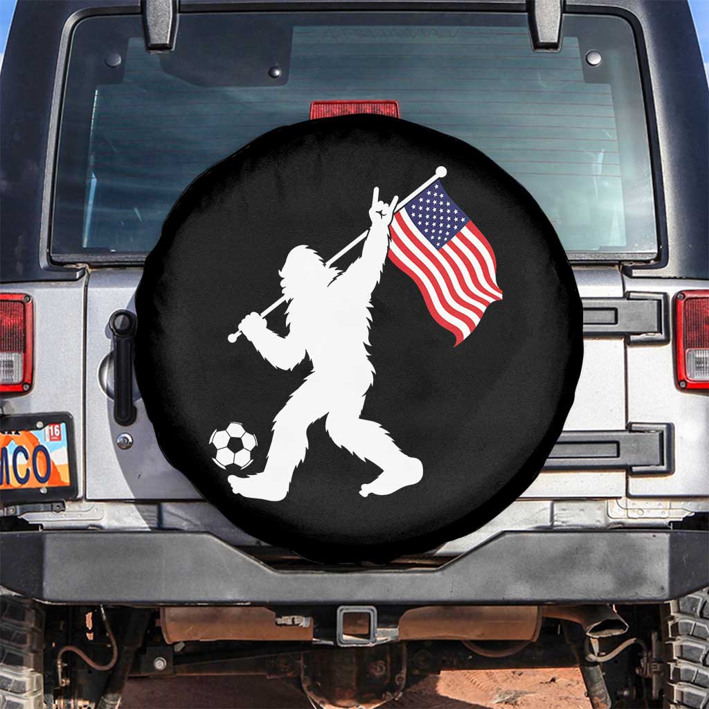 USA Soccer Bigfoot American Flag Fan Spare Tire Cover
