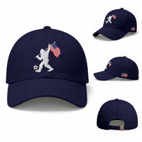 USA Soccer Bigfoot American Flag Fan Baseball Cap
