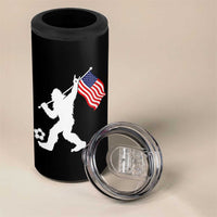 USA Soccer Bigfoot American Flag Fan 4 in 1 Can Cooler Tumbler