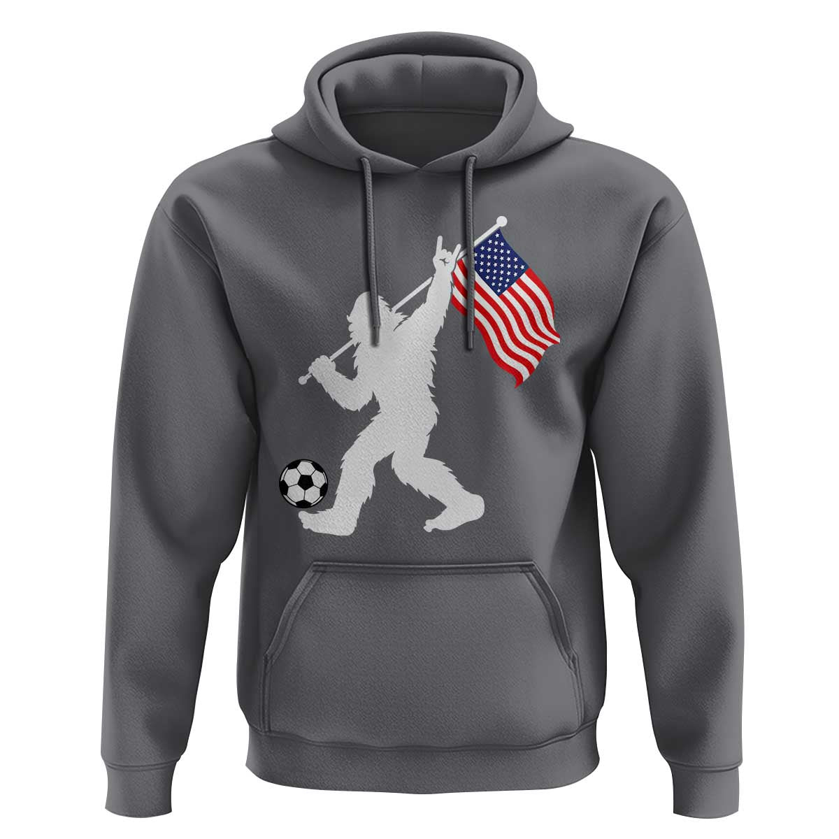 USA Soccer Bigfoot American Flag Fan Hoodie
