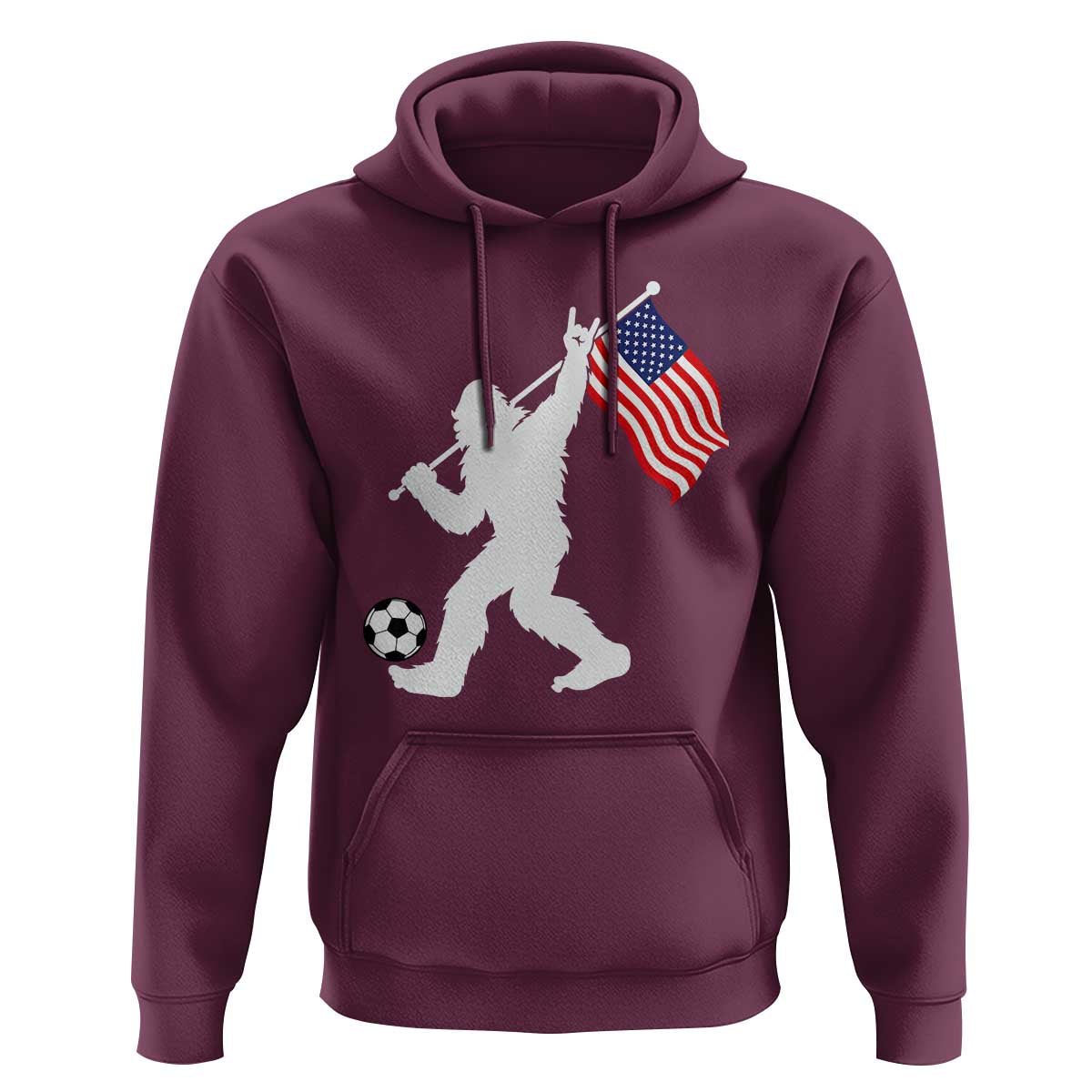 USA Soccer Bigfoot American Flag Fan Hoodie