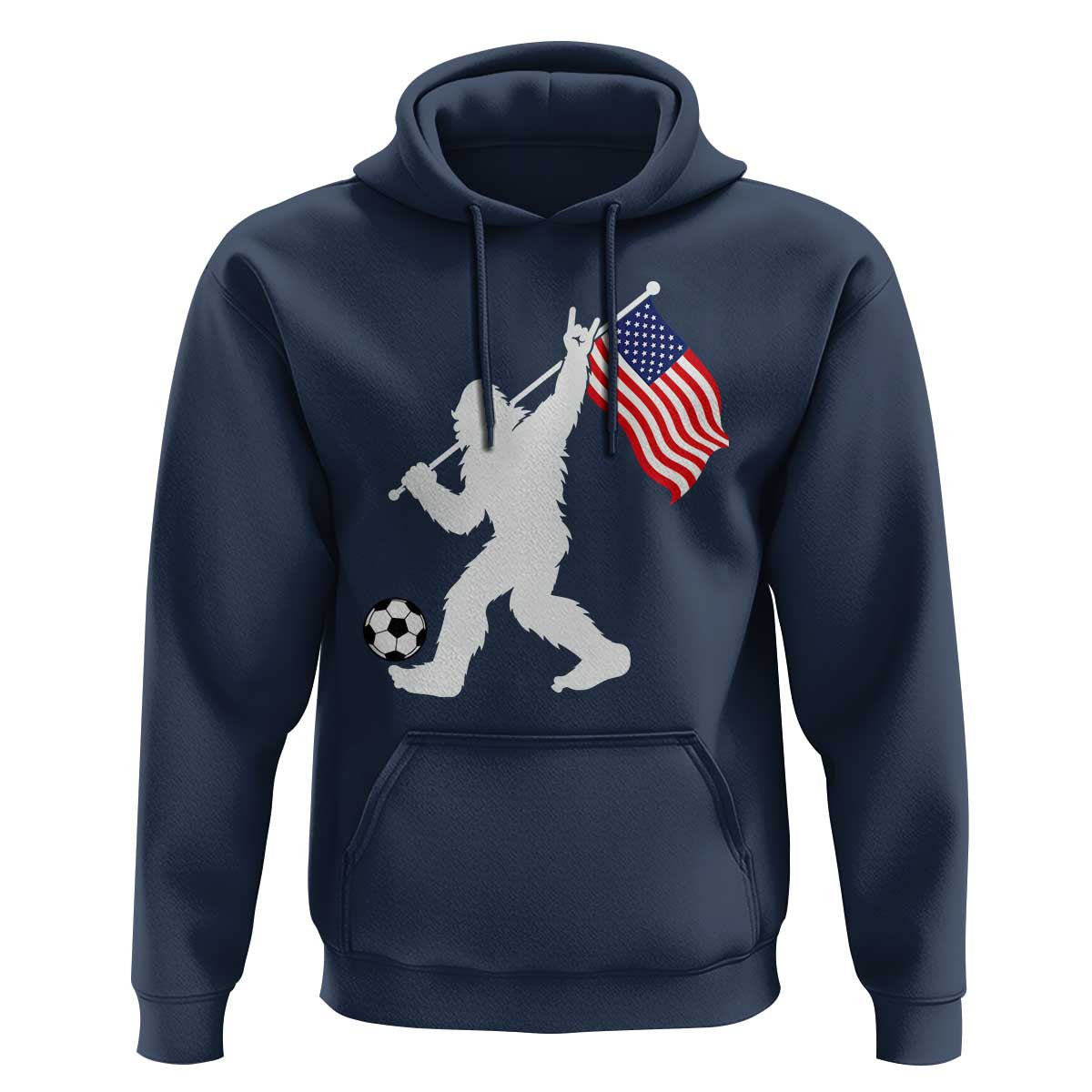 USA Soccer Bigfoot American Flag Fan Hoodie