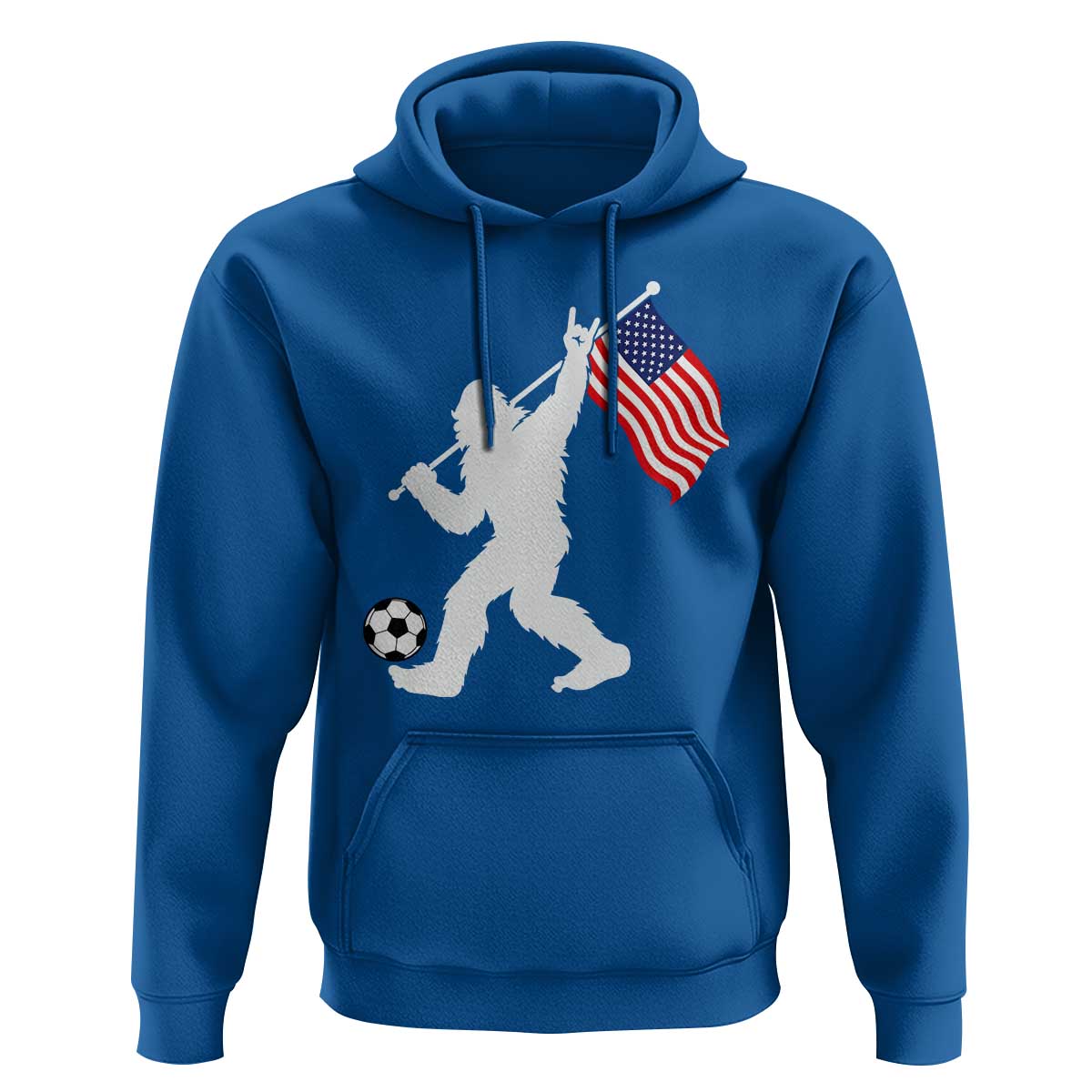 USA Soccer Bigfoot American Flag Fan Hoodie