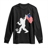 USA Soccer Bigfoot American Flag Fan Long Sleeve Shirt