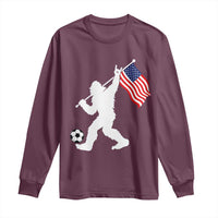 USA Soccer Bigfoot American Flag Fan Long Sleeve Shirt