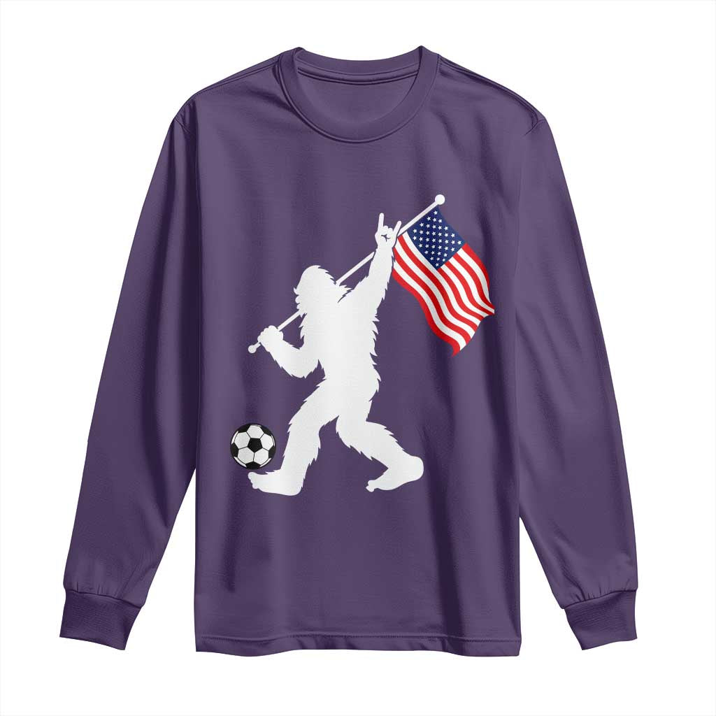 USA Soccer Bigfoot American Flag Fan Long Sleeve Shirt