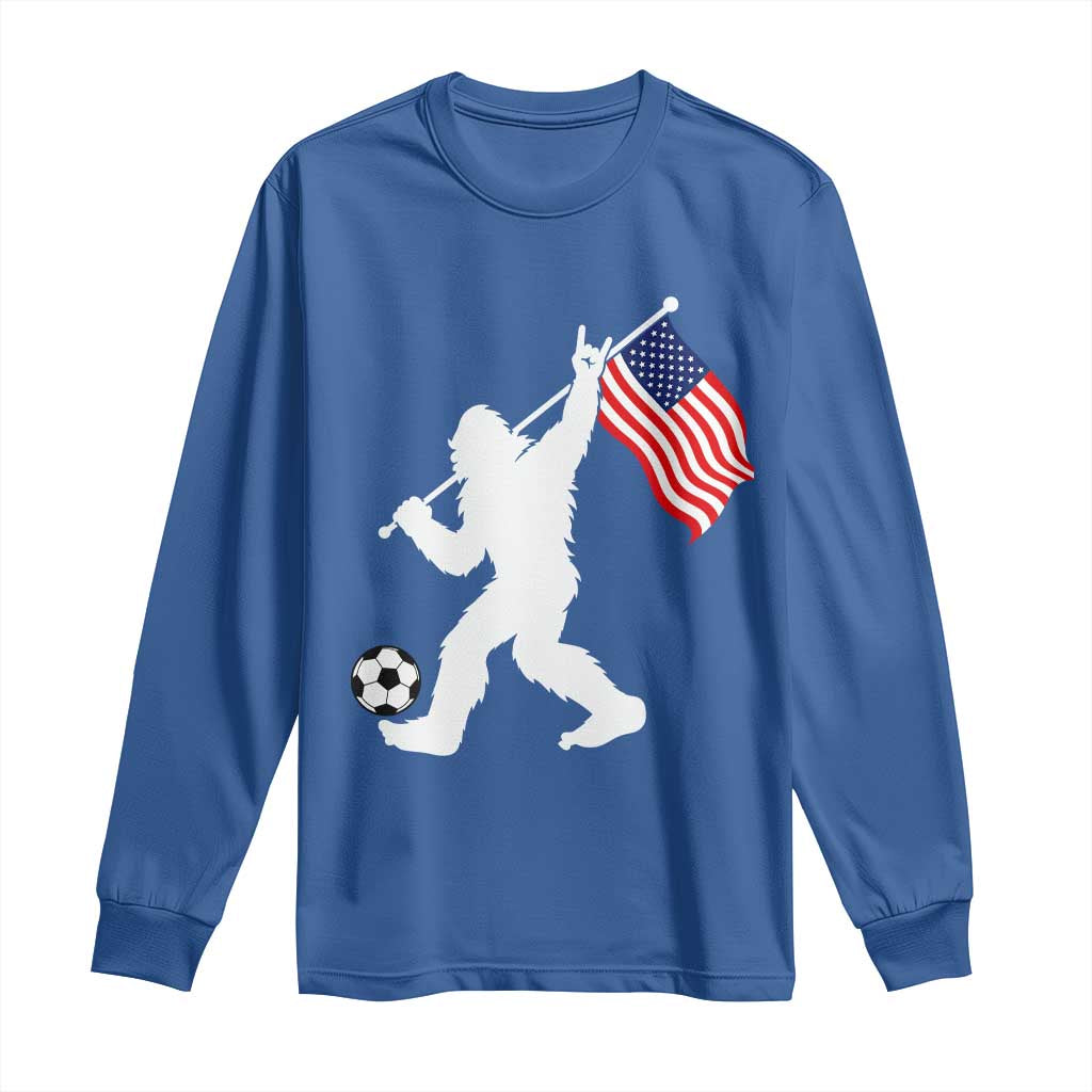 USA Soccer Bigfoot American Flag Fan Long Sleeve Shirt