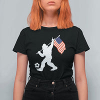 USA Soccer Bigfoot American Flag Fan T Shirt For Women