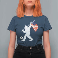 USA Soccer Bigfoot American Flag Fan T Shirt For Women