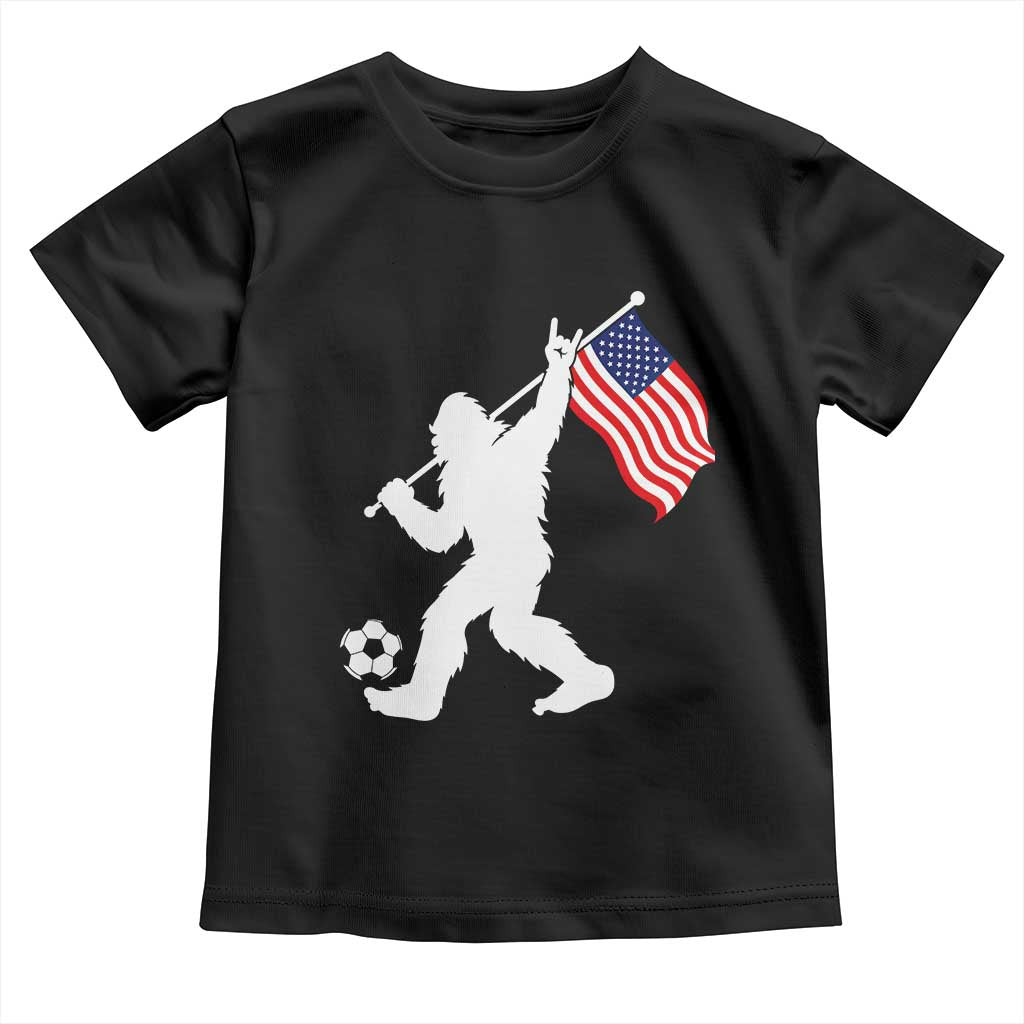 USA Soccer Bigfoot American Flag Fan Toddler T Shirt