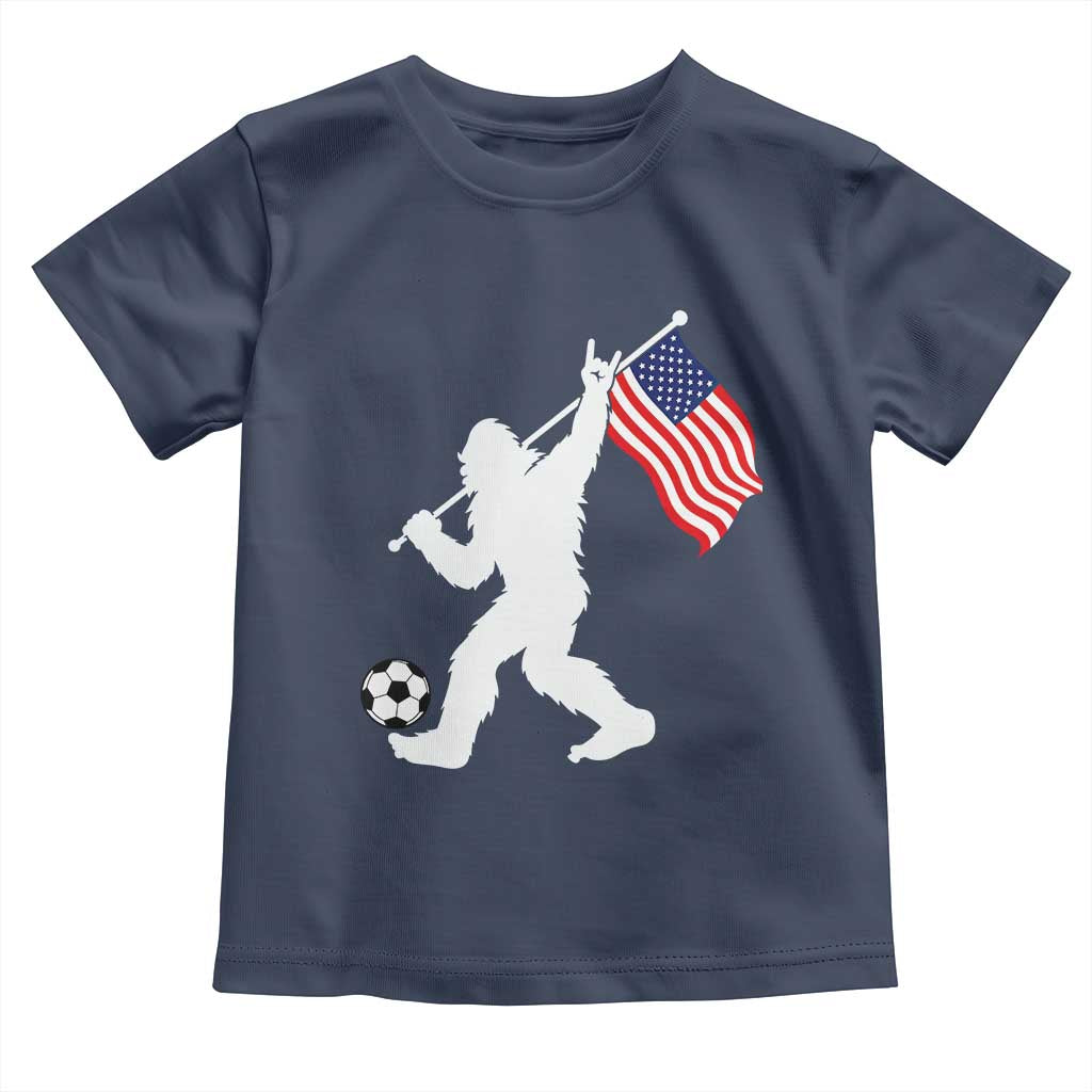USA Soccer Bigfoot American Flag Fan Toddler T Shirt