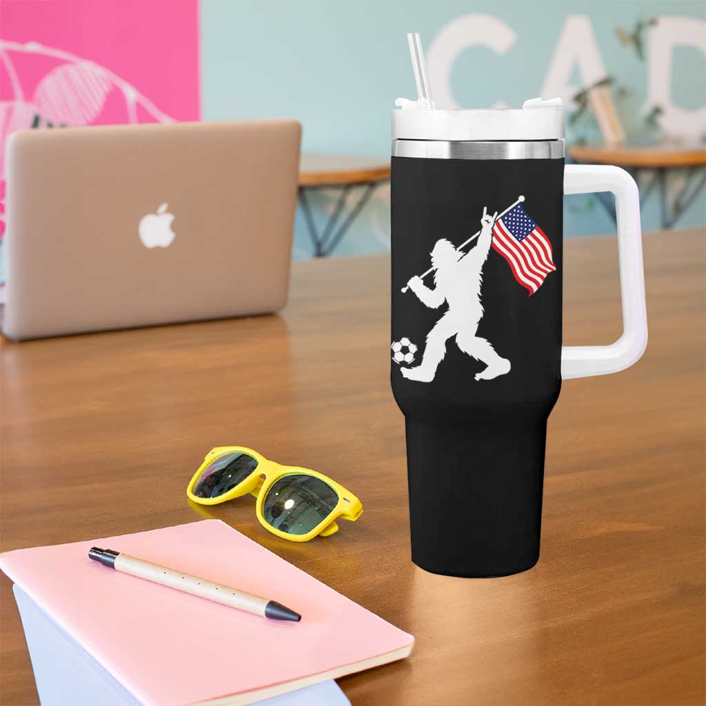 USA Soccer Bigfoot American Flag Fan Tumbler With Handle