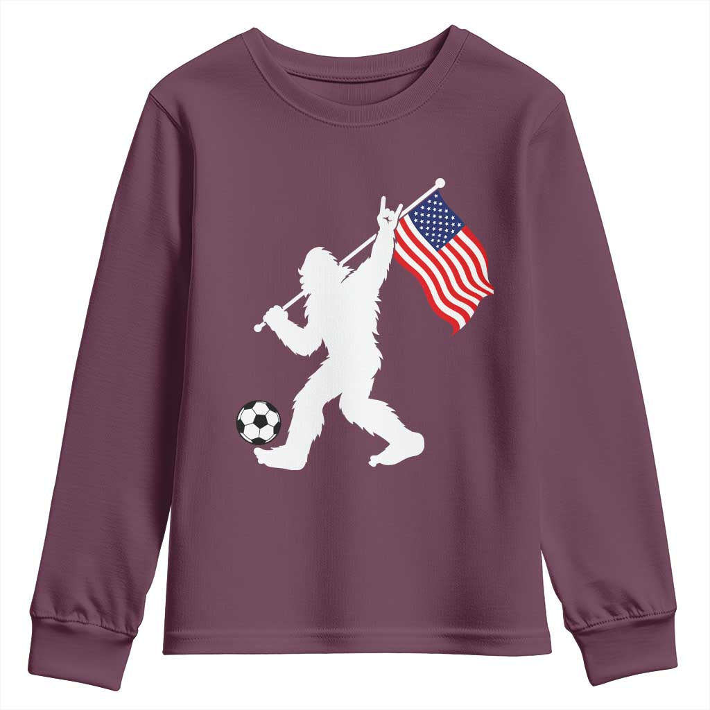 USA Soccer Bigfoot American Flag Fan Youth Sweatshirt