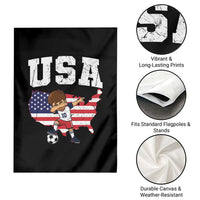 USA Soccer Dabbing Boy American Flag Fan Garden Flag