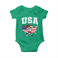 USA Soccer Dabbing Boy American Flag Fan Baby Onesie