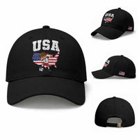 USA Soccer Dabbing Boy American Flag Fan Baseball Cap