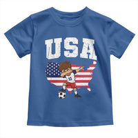 USA Soccer Dabbing Boy American Flag Fan Toddler T Shirt