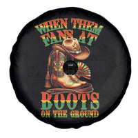 Black Cowgirl Spare Tire Cover When Them Fans At Boots On The Ground - Wonder Print Shop