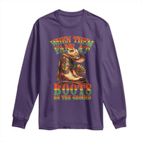 Black Cowgirl Long Sleeve Shirt When Them Fans At Boots On The Ground - Wonder Print Shop