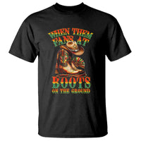 Black Cowgirl T Shirt When Them Fans At Boots On The Ground - Wonder Print Shop