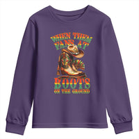 Black Cowgirl Youth Sweatshirt When Them Fans At Boots On The Ground - Wonder Print Shop