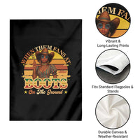 Black Cowgirl Rodeo Garden Flag Where Them Fans At Boots On Da Ground - Wonder Print Shop