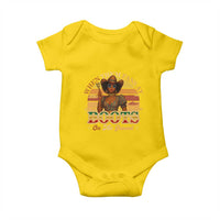 Black Cowgirl Rodeo Baby Onesie Where Them Fans At Boots On Da Ground - Wonder Print Shop
