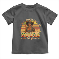 Black Cowgirl Rodeo Toddler T Shirt Where Them Fans At Boots On Da Ground - Wonder Print Shop