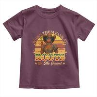 Black Cowgirl Rodeo Toddler T Shirt Where Them Fans At Boots On Da Ground - Wonder Print Shop