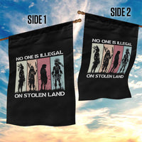 No One is Illegal on Stolen Land Garden Flag Native American Indigenous - Wonder Print Shop