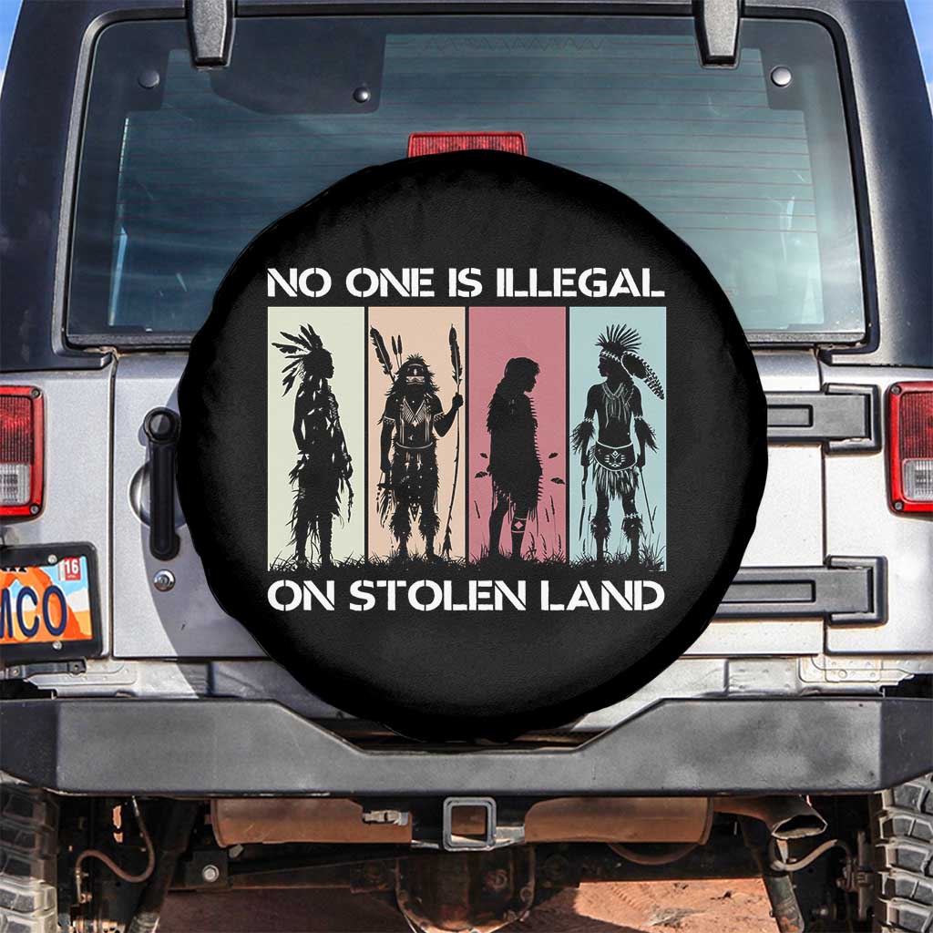 No One is Illegal on Stolen Land Spare Tire Cover Native American Indigenous - Wonder Print Shop