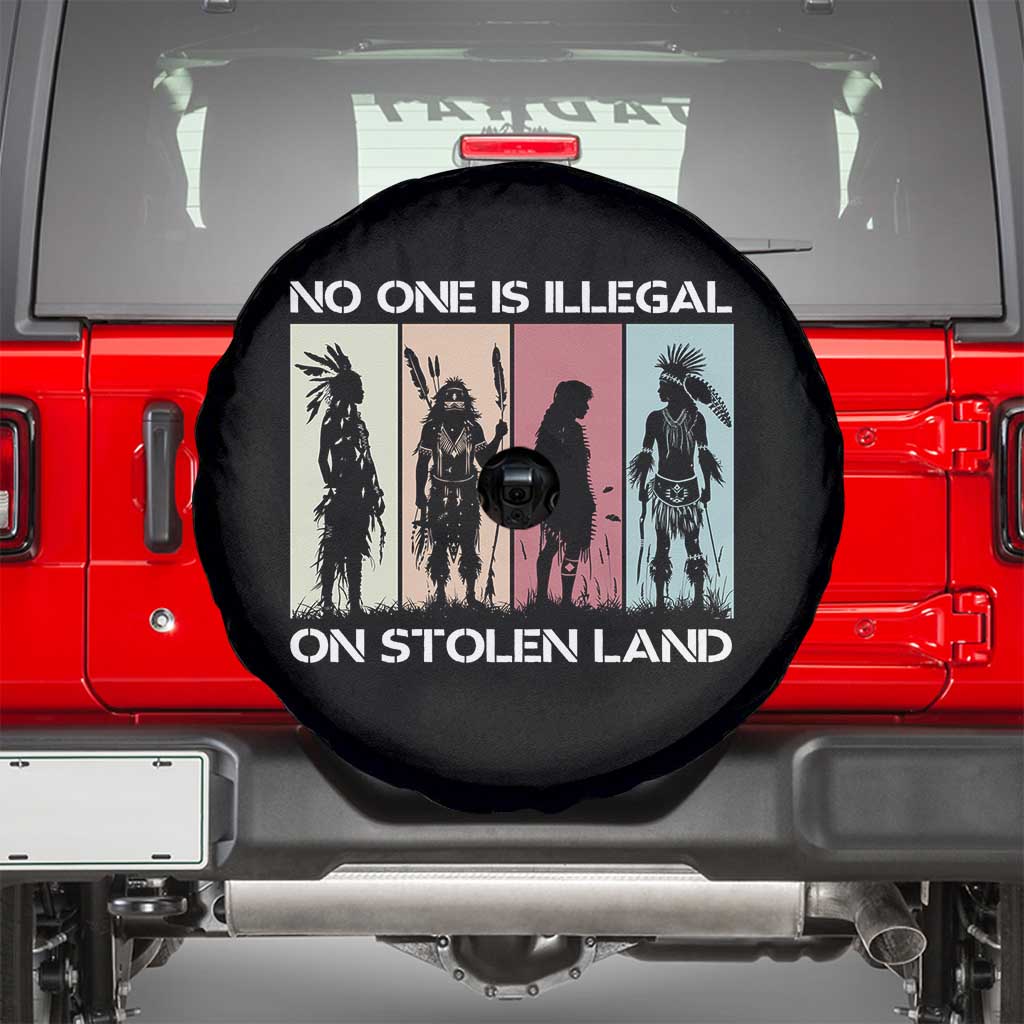 No One is Illegal on Stolen Land Spare Tire Cover Native American Indigenous - Wonder Print Shop