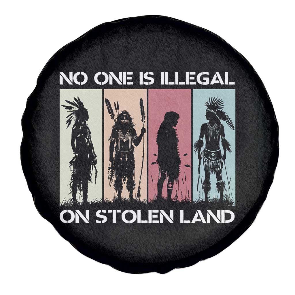 No One is Illegal on Stolen Land Spare Tire Cover Native American Indigenous - Wonder Print Shop