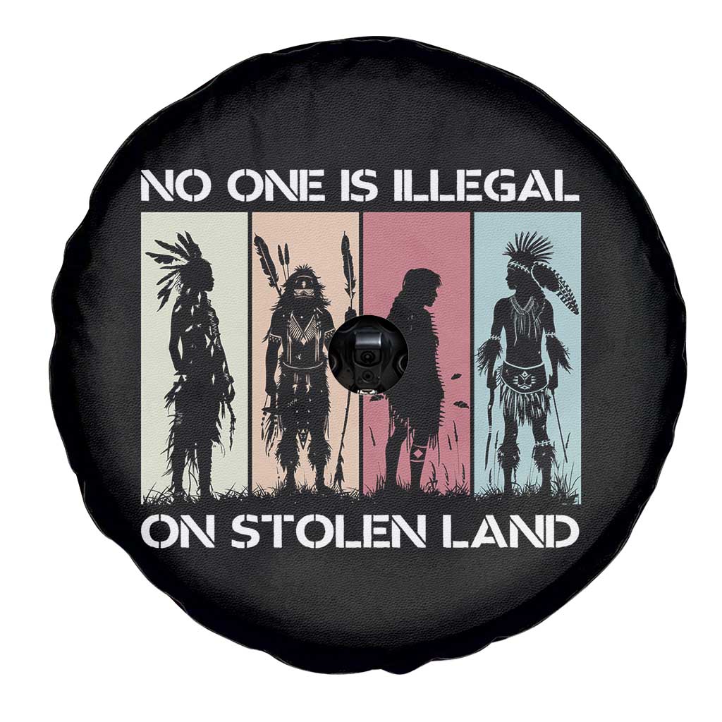 No One is Illegal on Stolen Land Spare Tire Cover Native American Indigenous - Wonder Print Shop