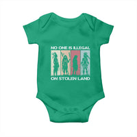 No One is Illegal on Stolen Land Baby Onesie Native American Indigenous - Wonder Print Shop