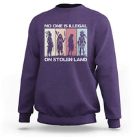 No One is Illegal on Stolen Land Sweatshirt Native American Indigenous - Wonder Print Shop