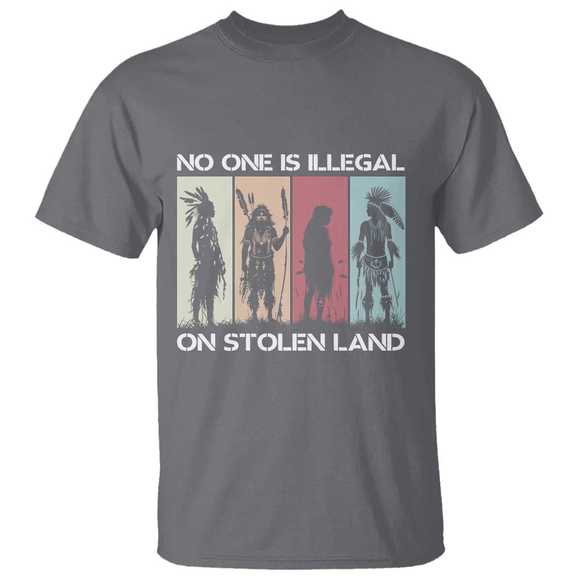No One is Illegal on Stolen Land T Shirt Native American Indigenous - Wonder Print Shop